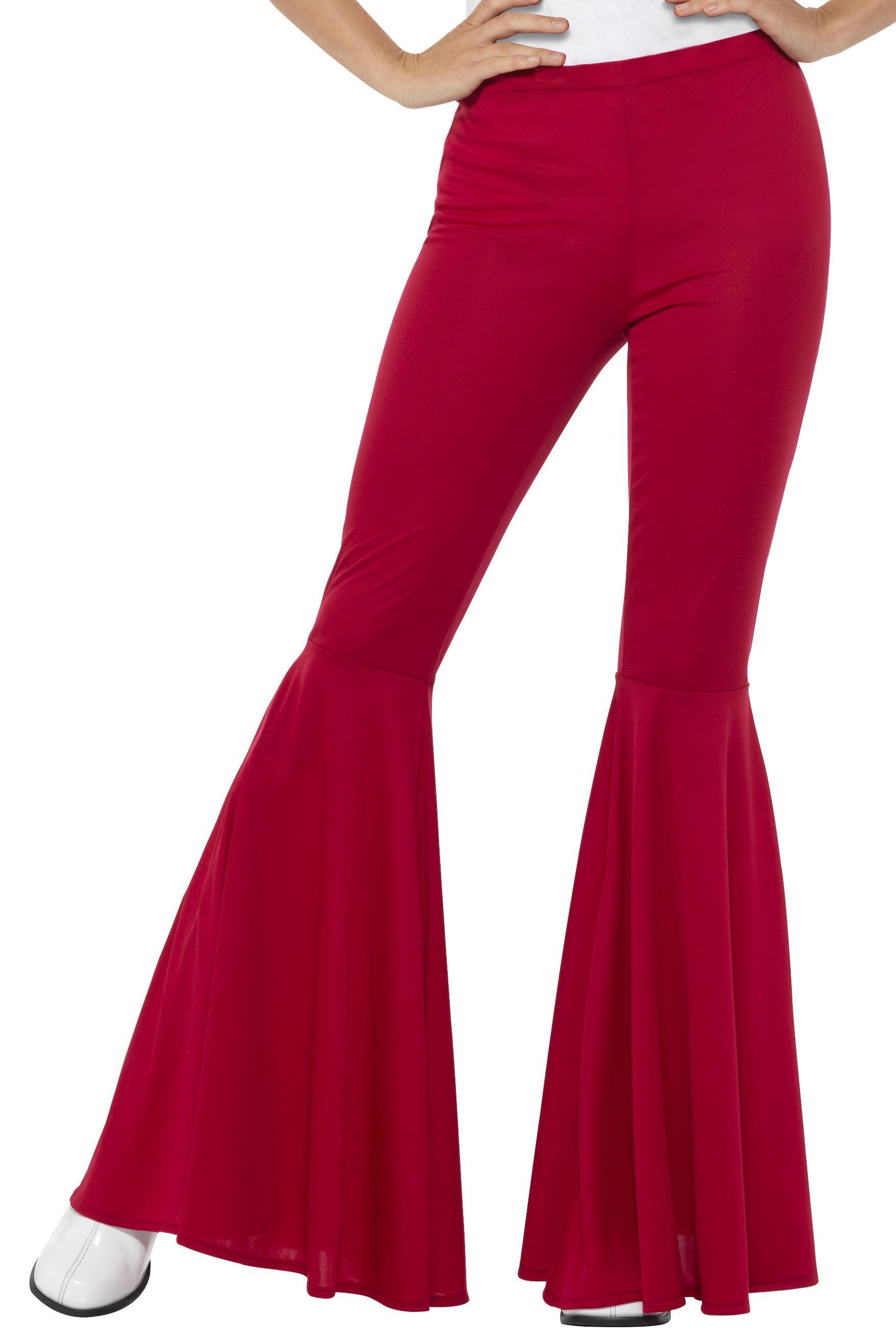 Ladies Flared Trousers Red