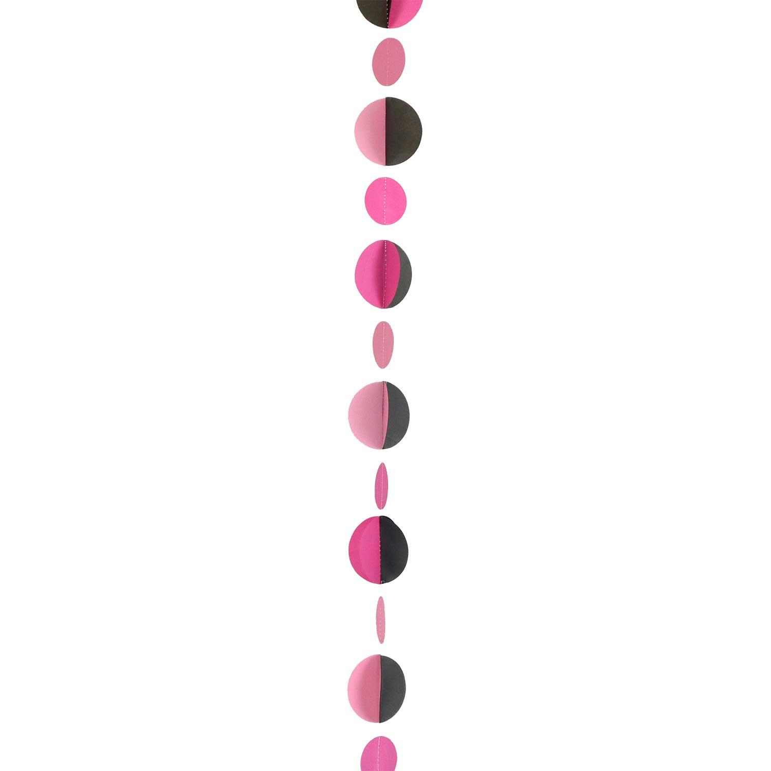 Balloon Tail String Circles Pink & Black