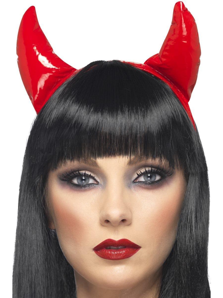 Devil Horns on Headband Red
