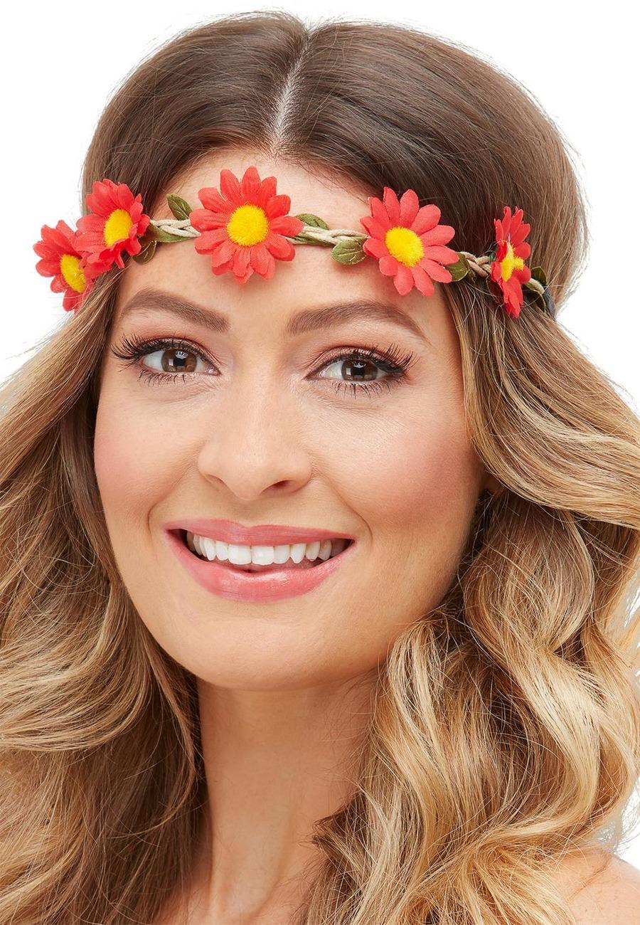 Hawaiian / Hippie Daisy Chain Headbands Pack of 3