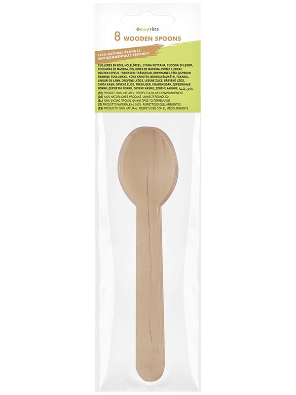 Wooden Spoons Pack of 8