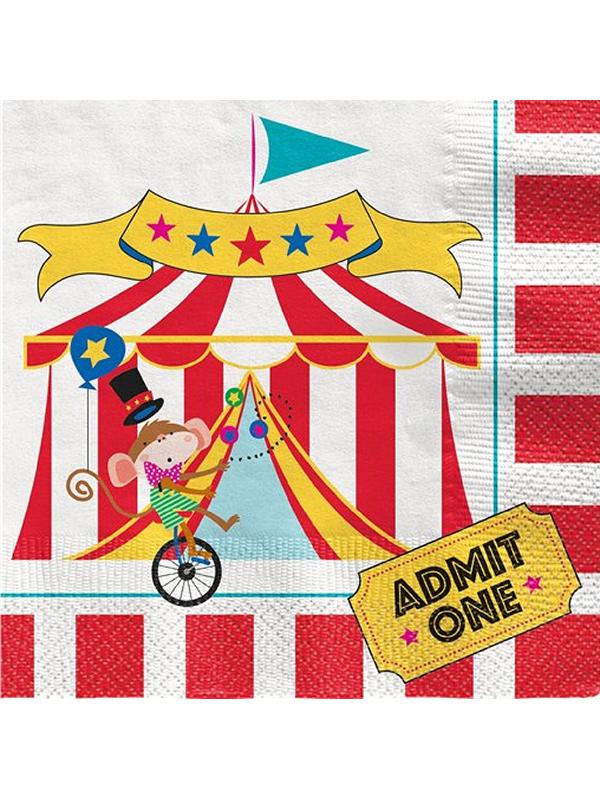 Paper Napkins Circus Carnival