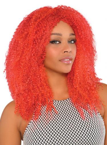 Crimped Wig Red