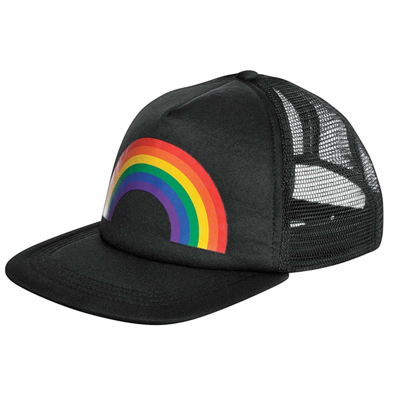 Rainbow Baseball Cap Black