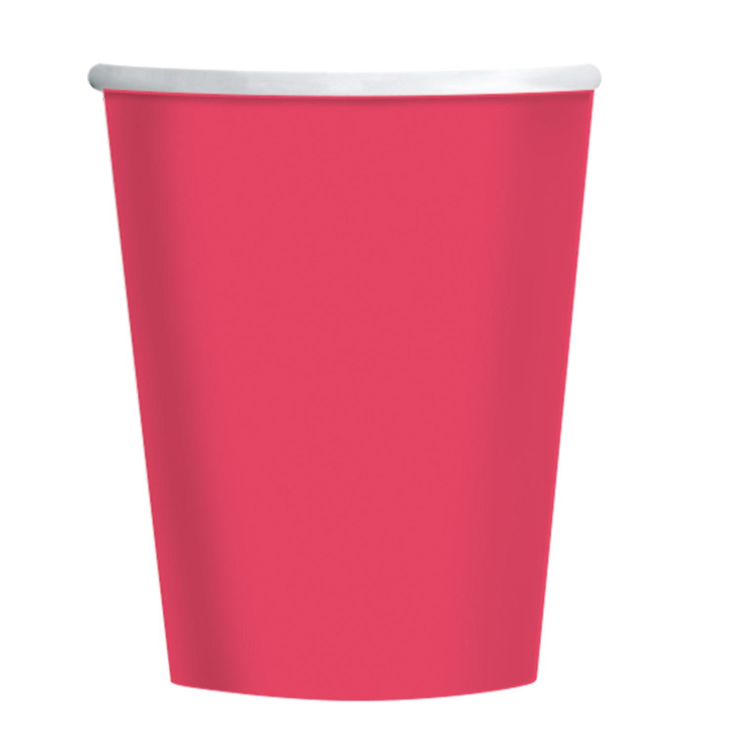 Eco Paper Cups 8ct Fiesta Red