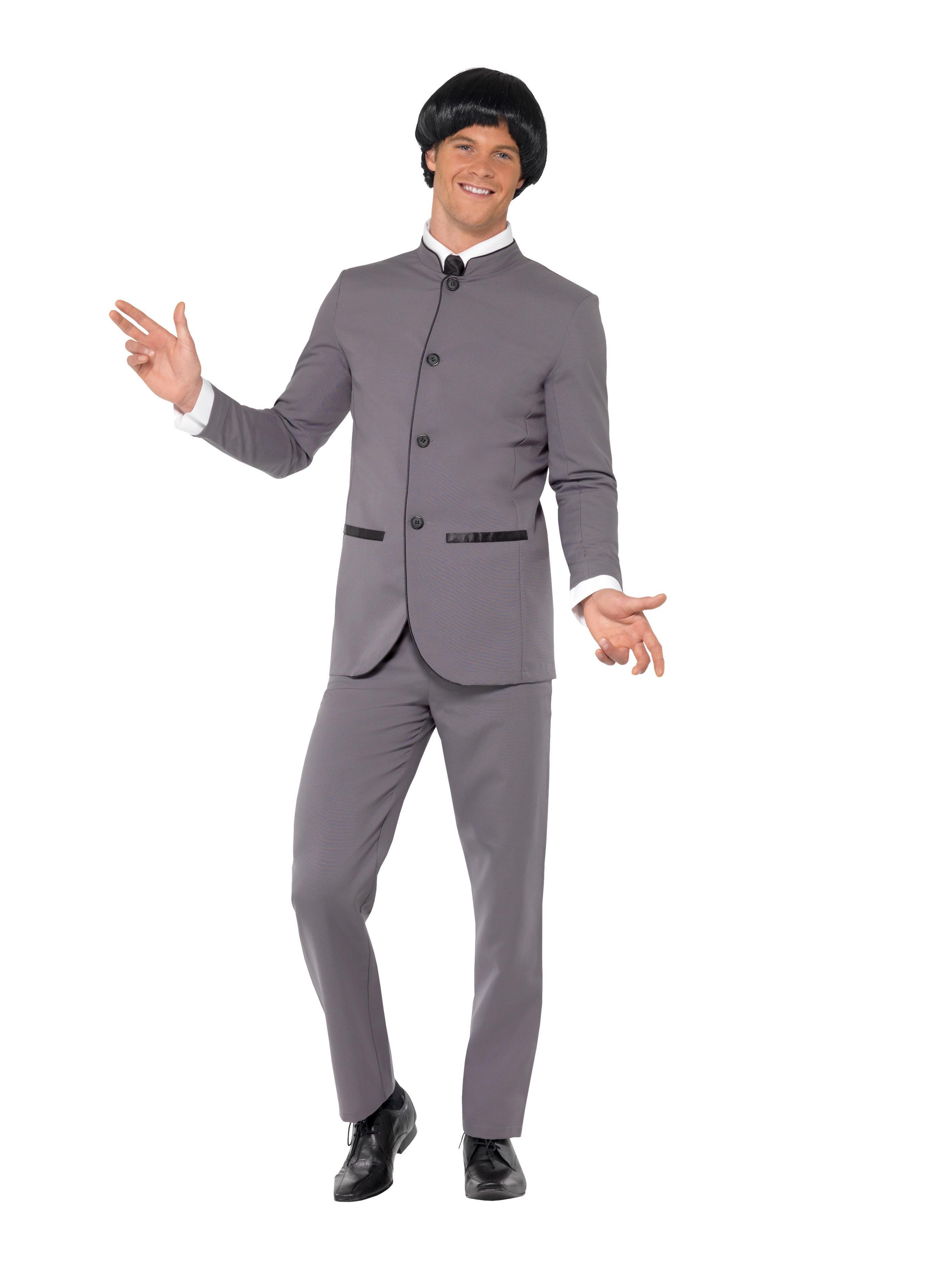 60s Fab Four Iconic Costume Grey.