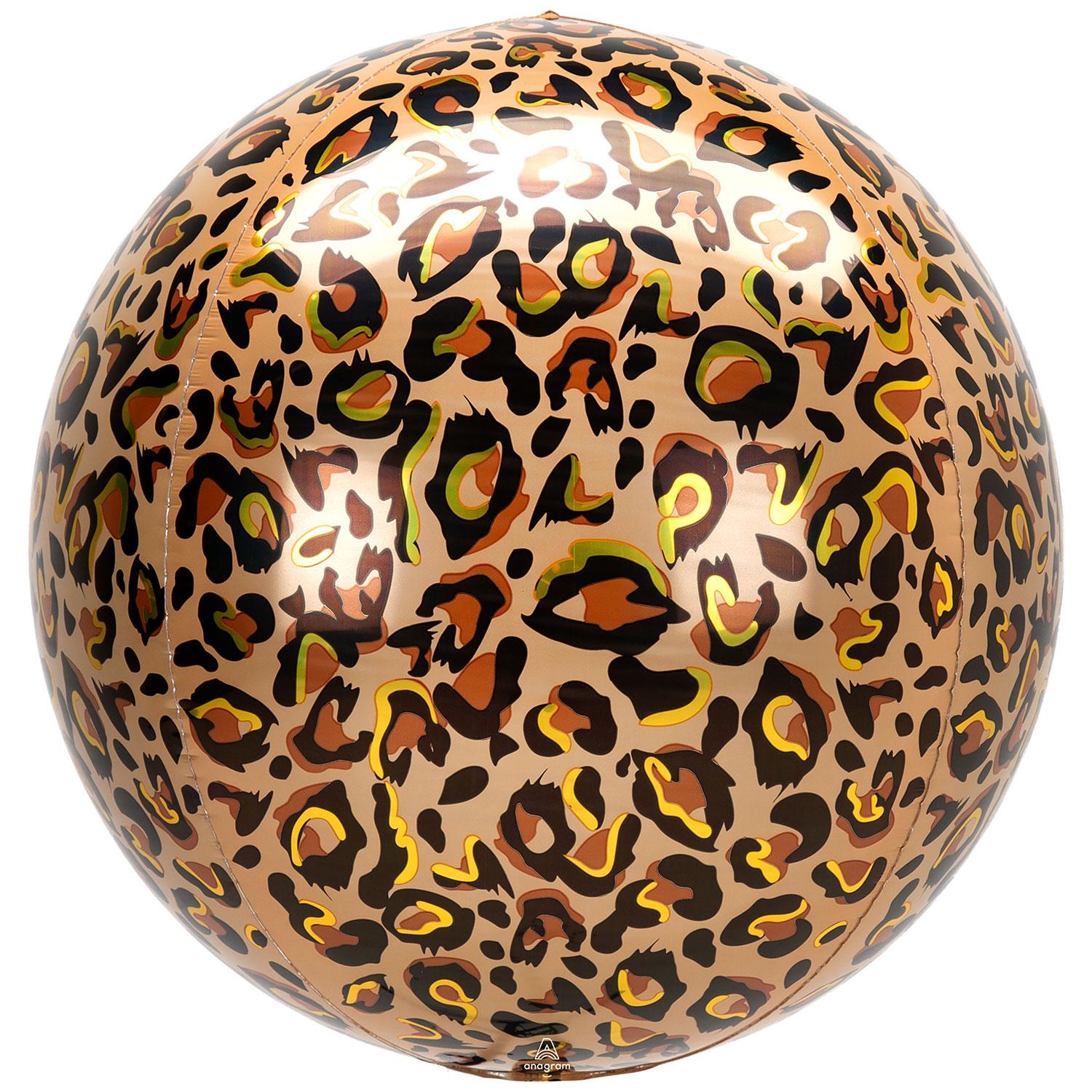 Animalz Orbz Foil Balloon Leopard