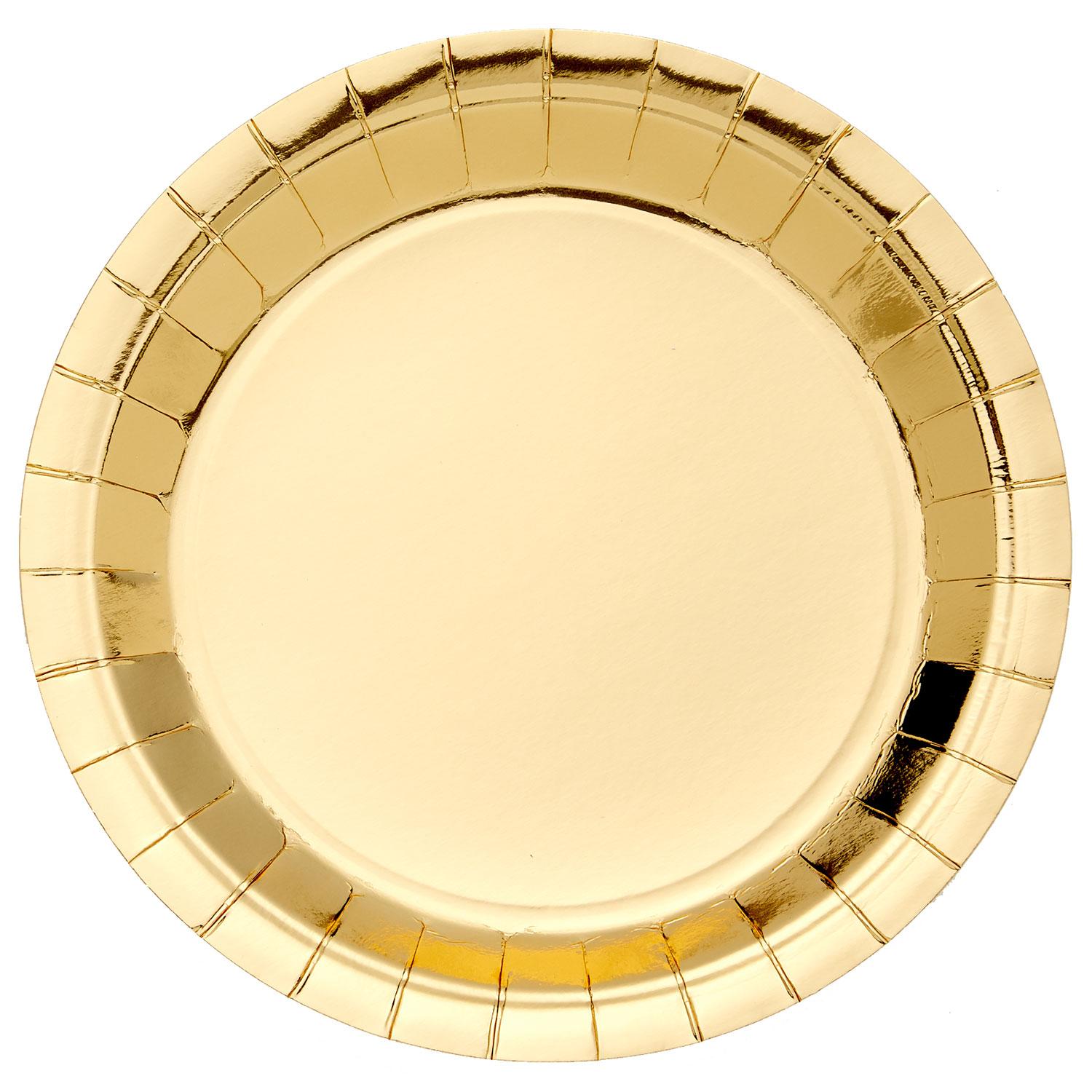 Metallic Gold Paper Plates