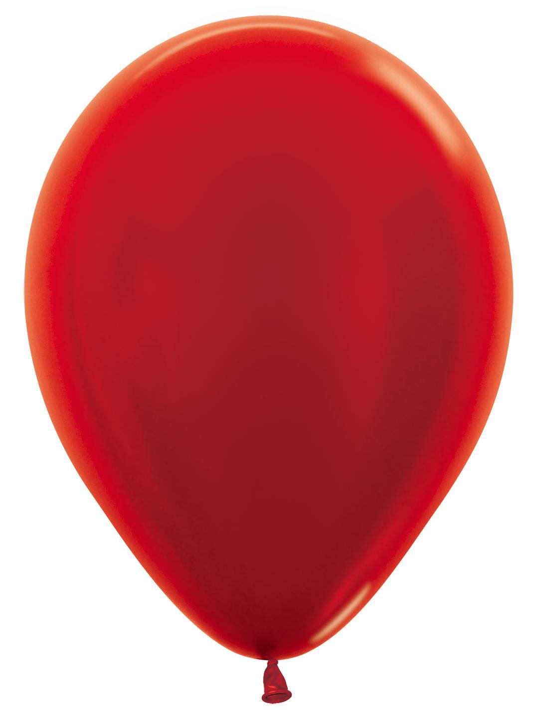 metallic Latex Balloons Ruby Red