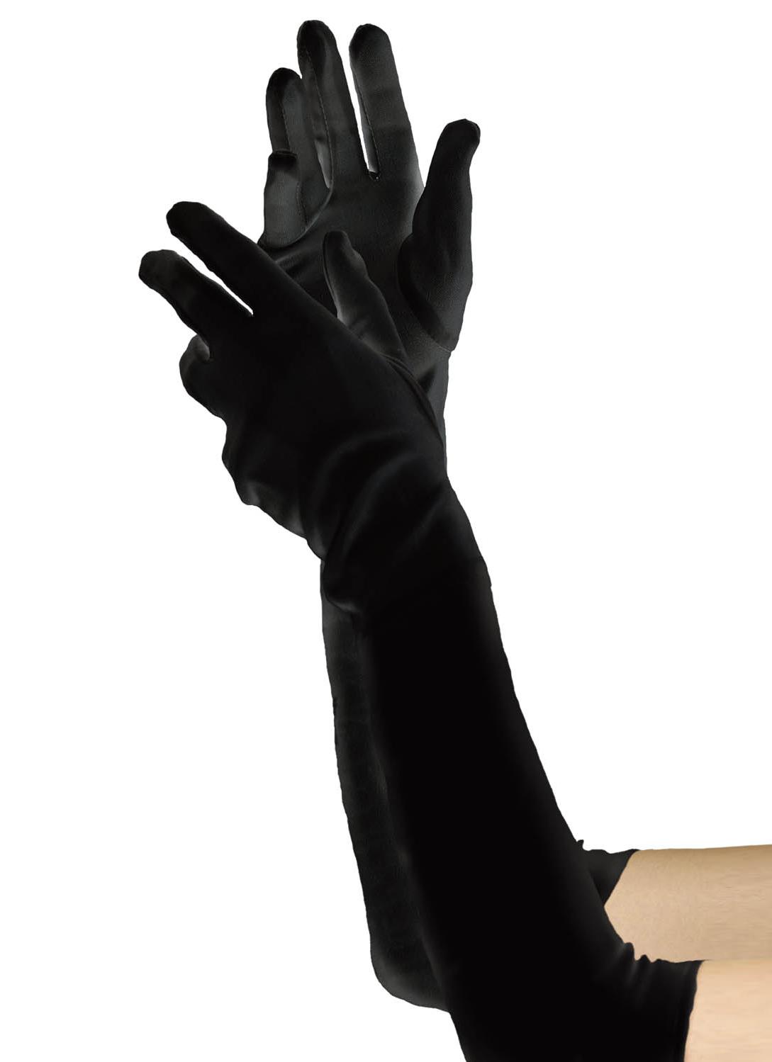Elbow length Gloves Black
