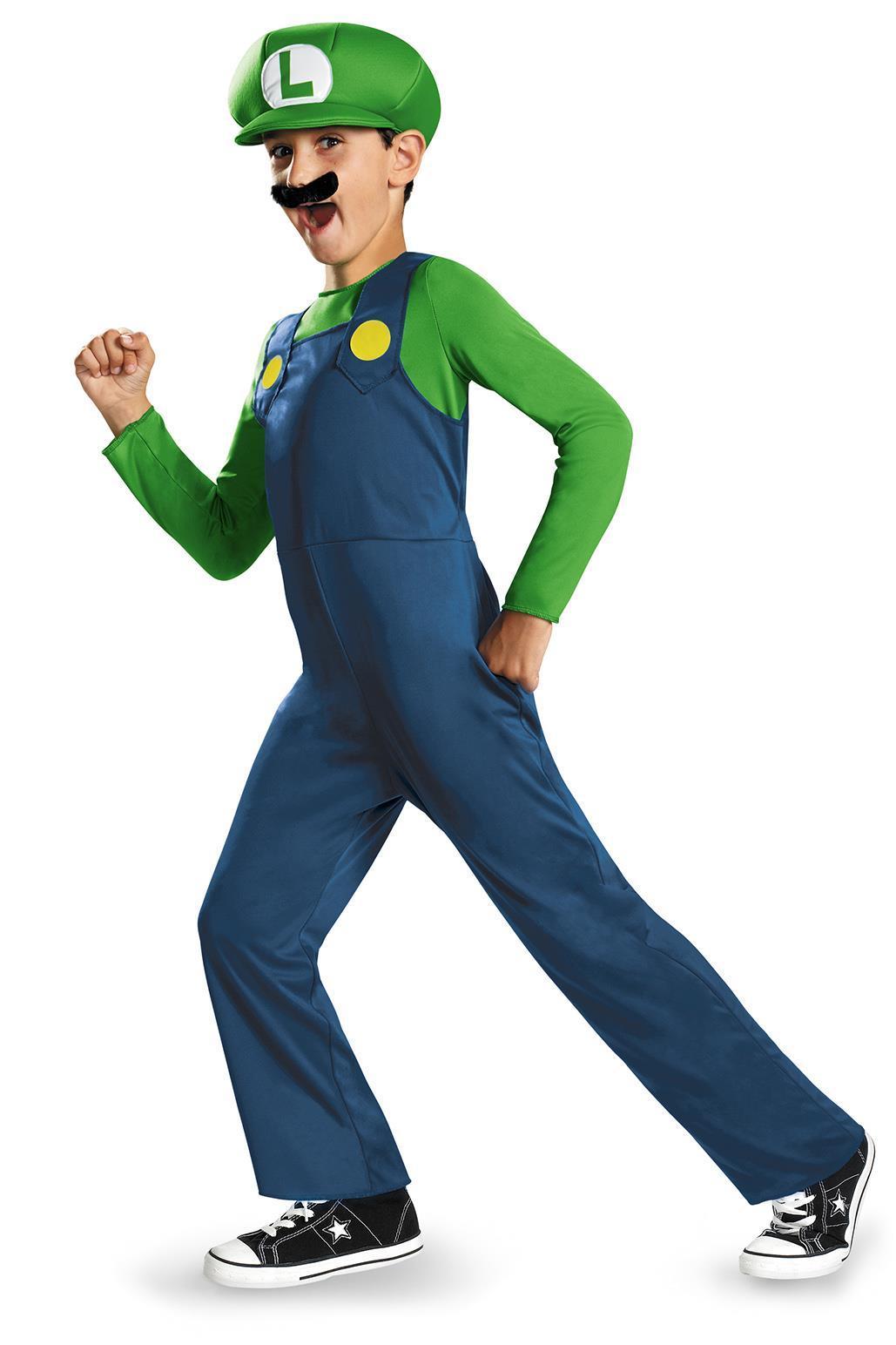 Kids Super Mario Luigi Costume