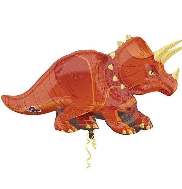 Foil Balloon Triceratops Dinosaur