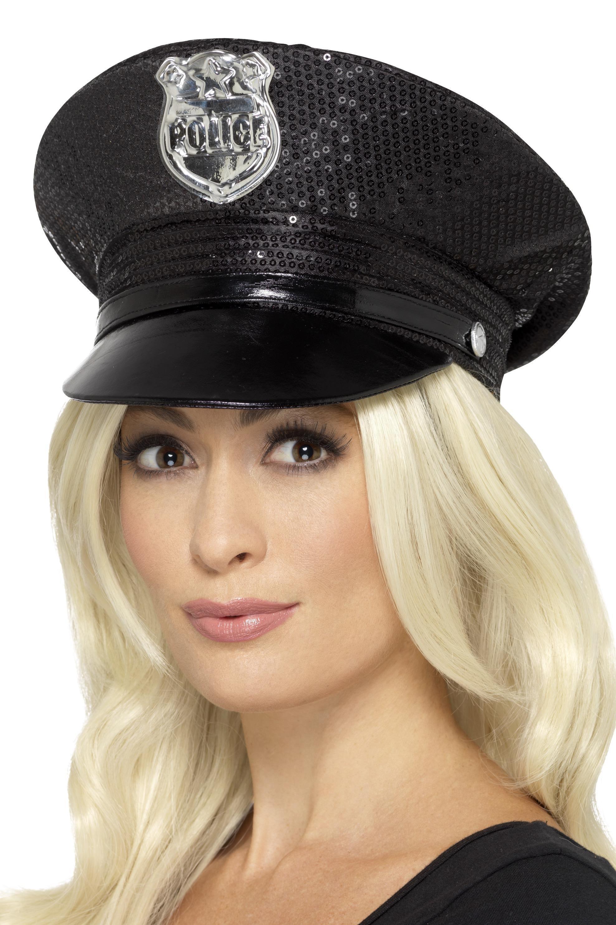 Fever Sequin Police Hat