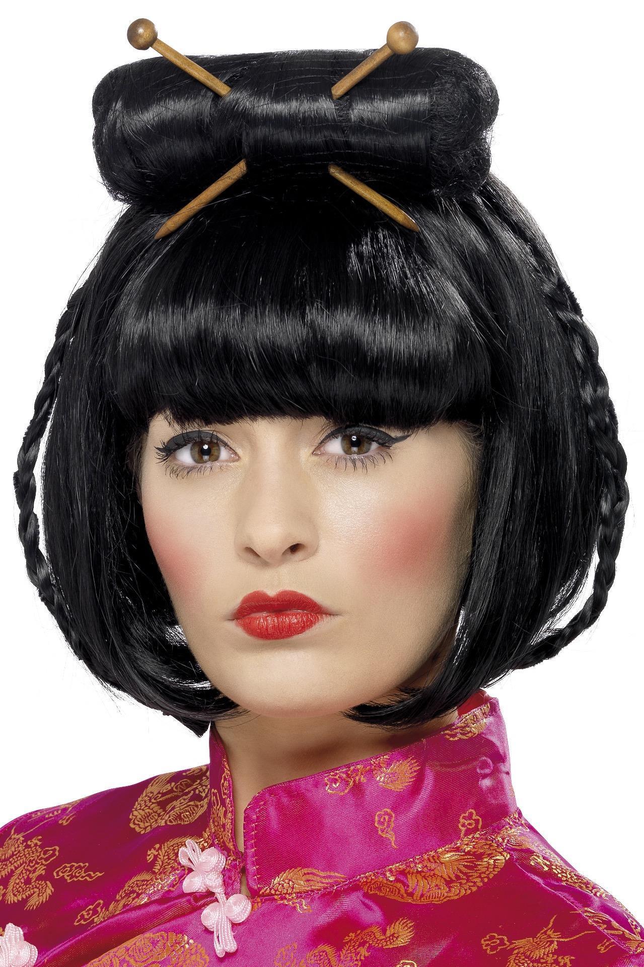 Oriental Lady Wig Black