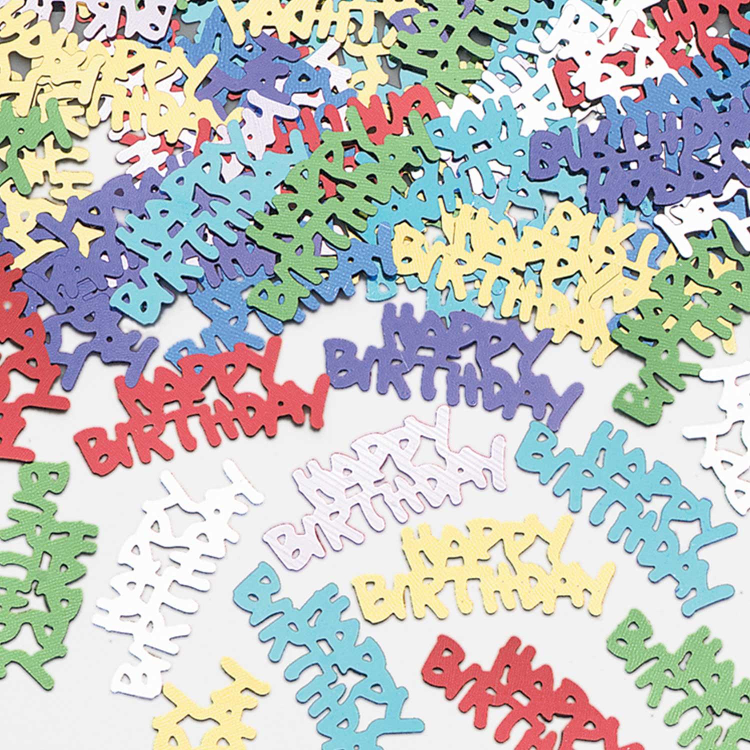 Metallic Confetti Happy Birthday Multi