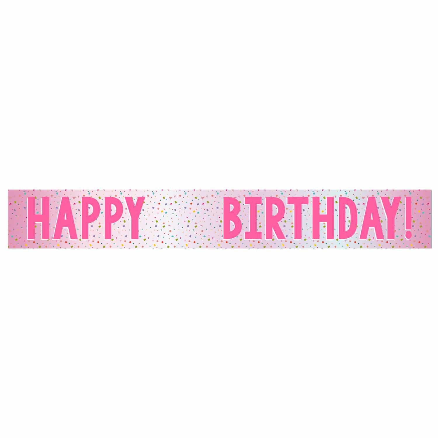 Add-an-Age Foil Pink Birthday Banner