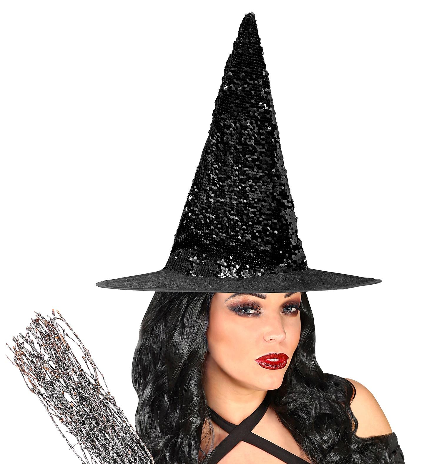 Reversible Sequin Witch Hat Purple and Black main image 0