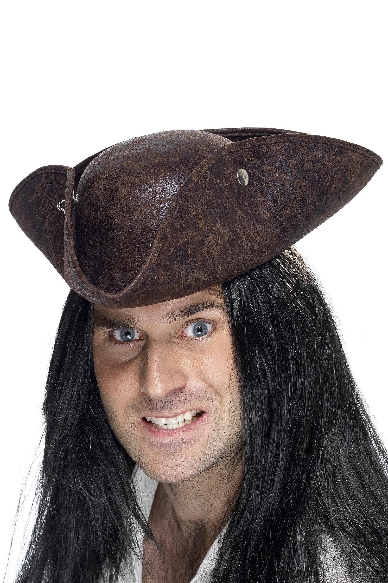 Pirate Tricorn Hat Brown