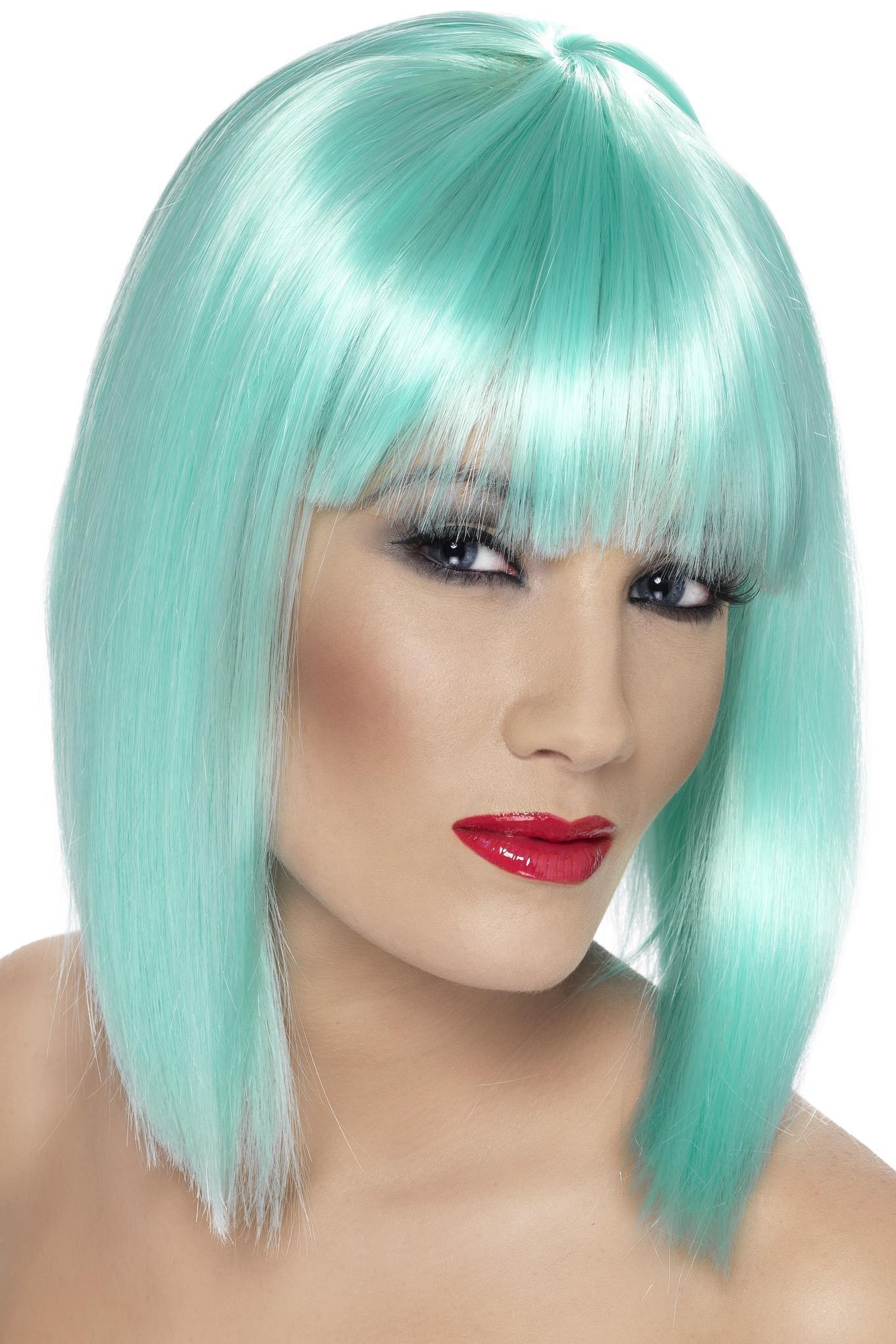 Glam Wig Neon Aqua Blue