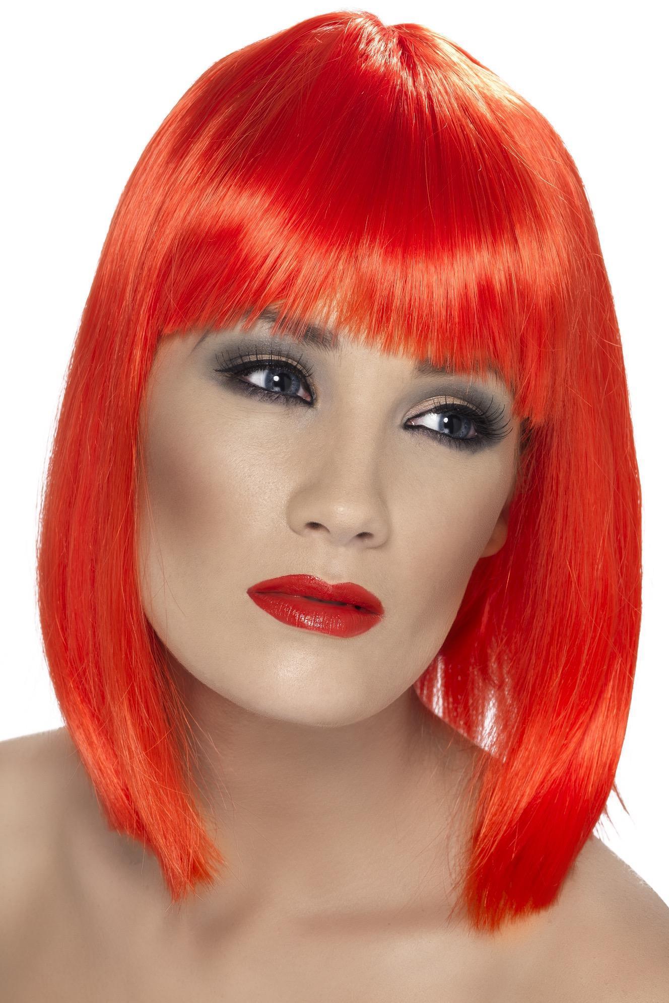 Glam Wig Neon Red