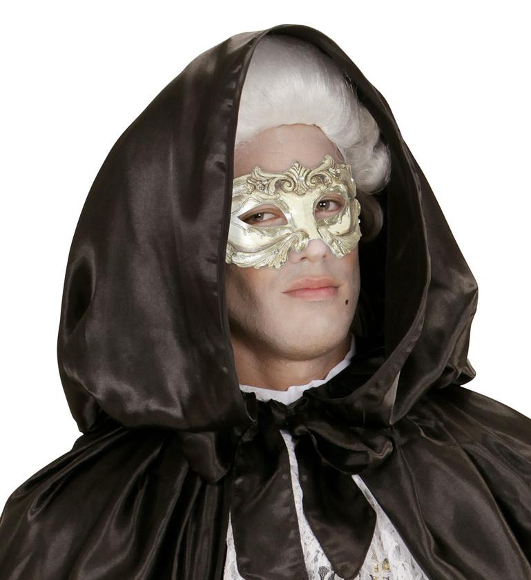 Deluxe Baroque Colombina Eye Mask Ivory