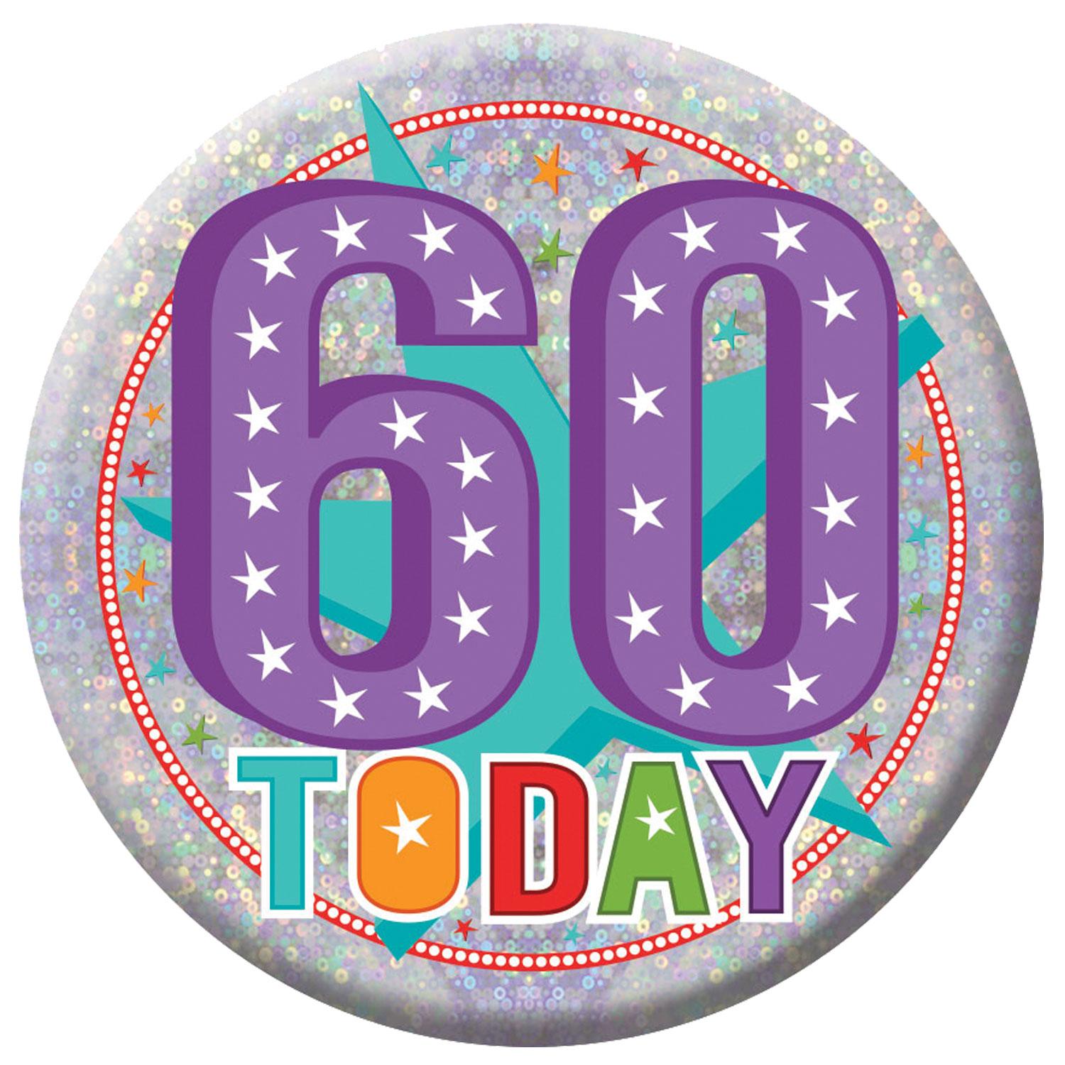 Holographic Badge 60th Birthday