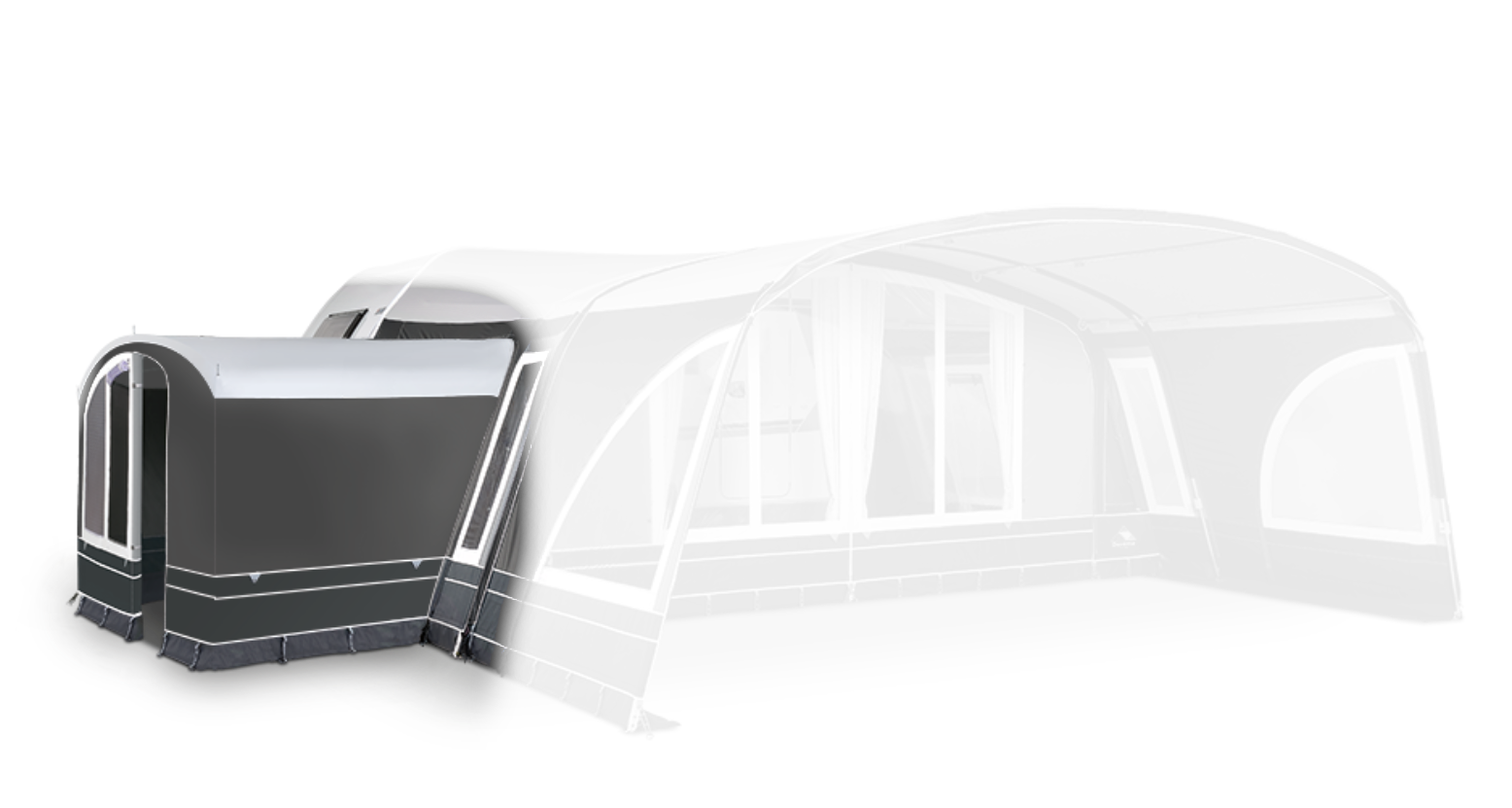 dorema onyx 270 annex deluxe xl with curved roof, end windows and door