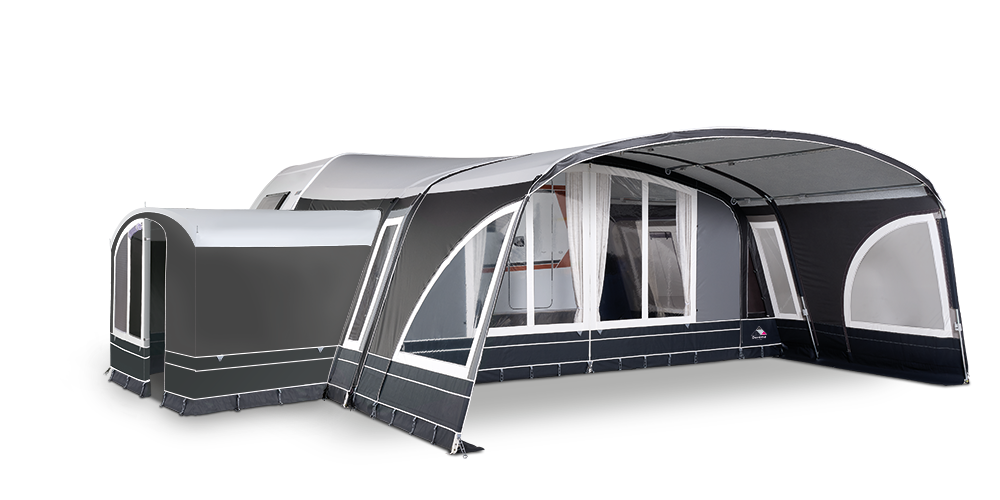 dorema onyx 270 annex deluxe xl with curved roof, end windows and door