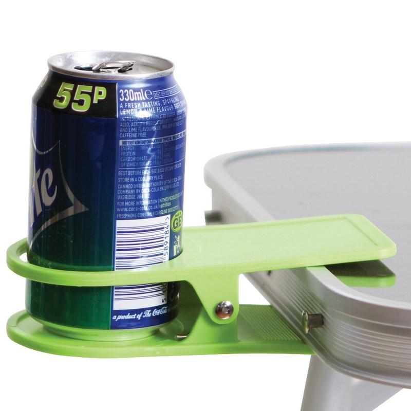 gimex camping table clip drinks holder can
