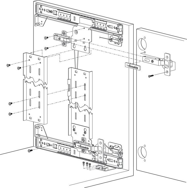 Pivot Sliding Door Runners, For Cabinet Doors, Accuride 1432