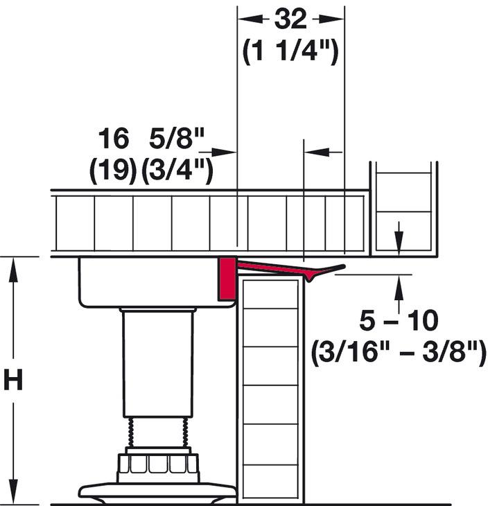 Axilo Plinth Holder, Suitable For Hafele Axilo 78 Plinth System