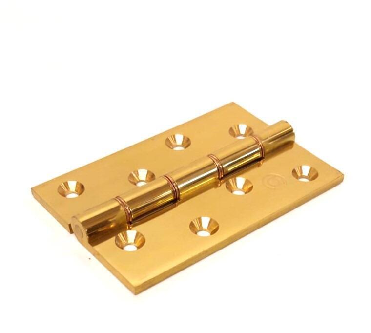 Butt Hinge 102 X 67 X 4 Mm Double Phosphor Bronze Washered Brass Pair 4700