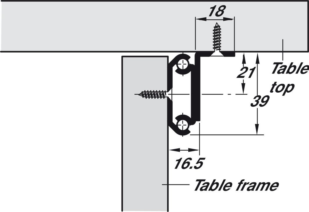 Extending Table Runners, For Tables With Frames, Load Capacity 60 Kg