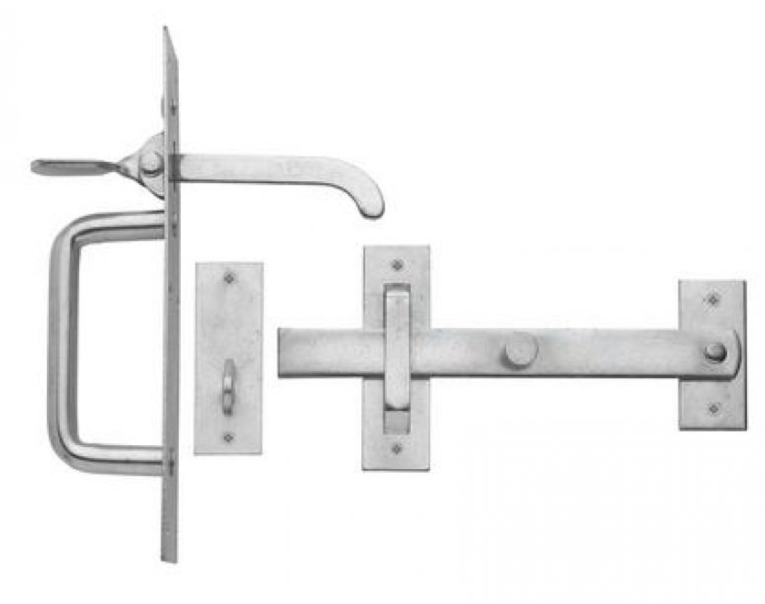 Medium Suffolk Gate Latch (Thumb Latch) Zinc Plated (A Perry 20/4s000zp)