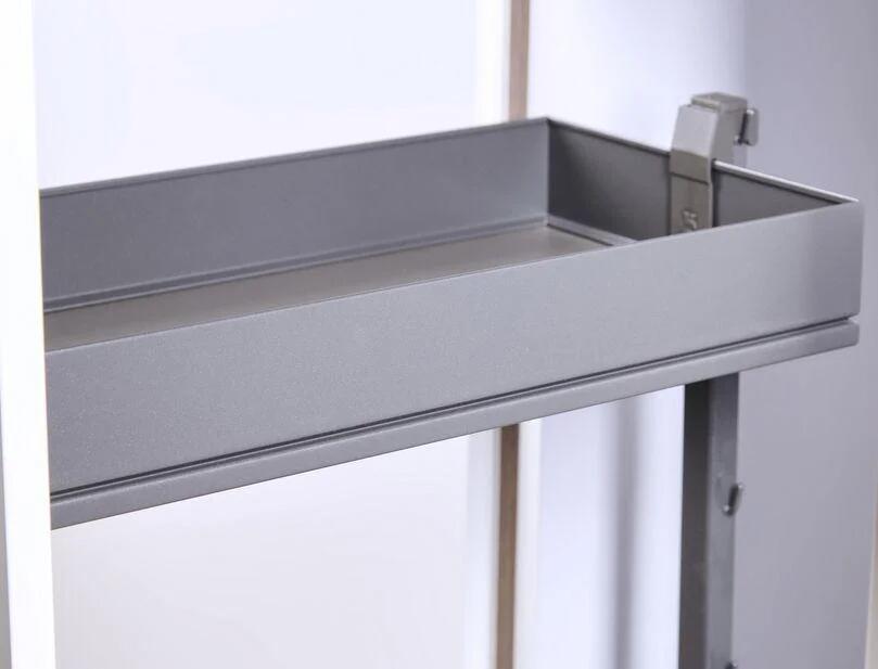 Anthracite Larder basket for 300mm cabinets unhanded