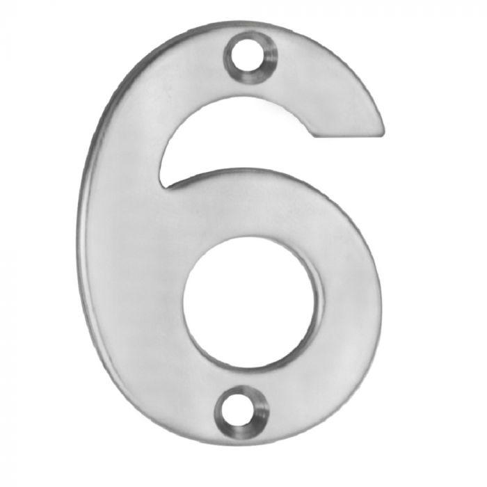 Building Numerals, Steelworx, Numbers 0-9, 50 Mm, Face Fix, Stainless Steel