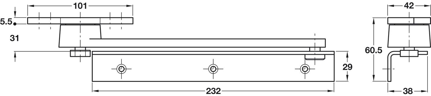 Friction Stay, Surface, Overhead, To Prevent Door Opening Beyond 90 ...