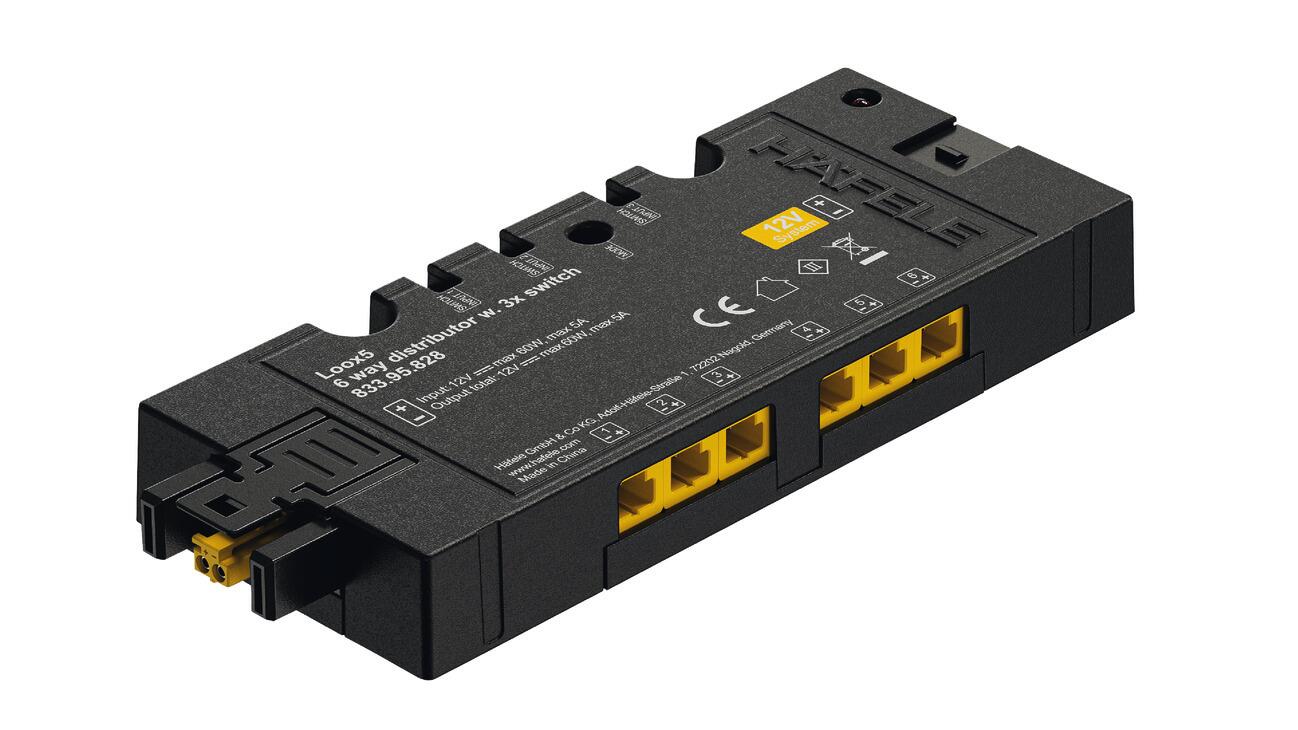 thumbnail image 2 of Hafele Loox5 6-Way LED Distributor – 12V/24V Box To Box With Switching Function 2 of 6