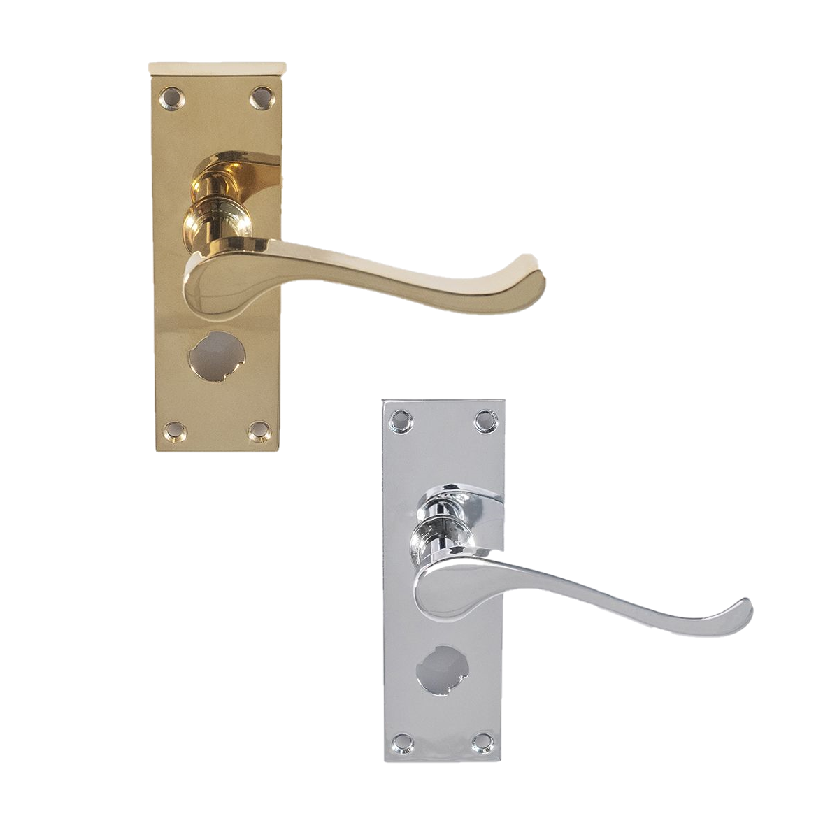 Carlisle Brass Polished Brass Narrow Plate with Straight Lever 92mm c/c  (M86NP92)