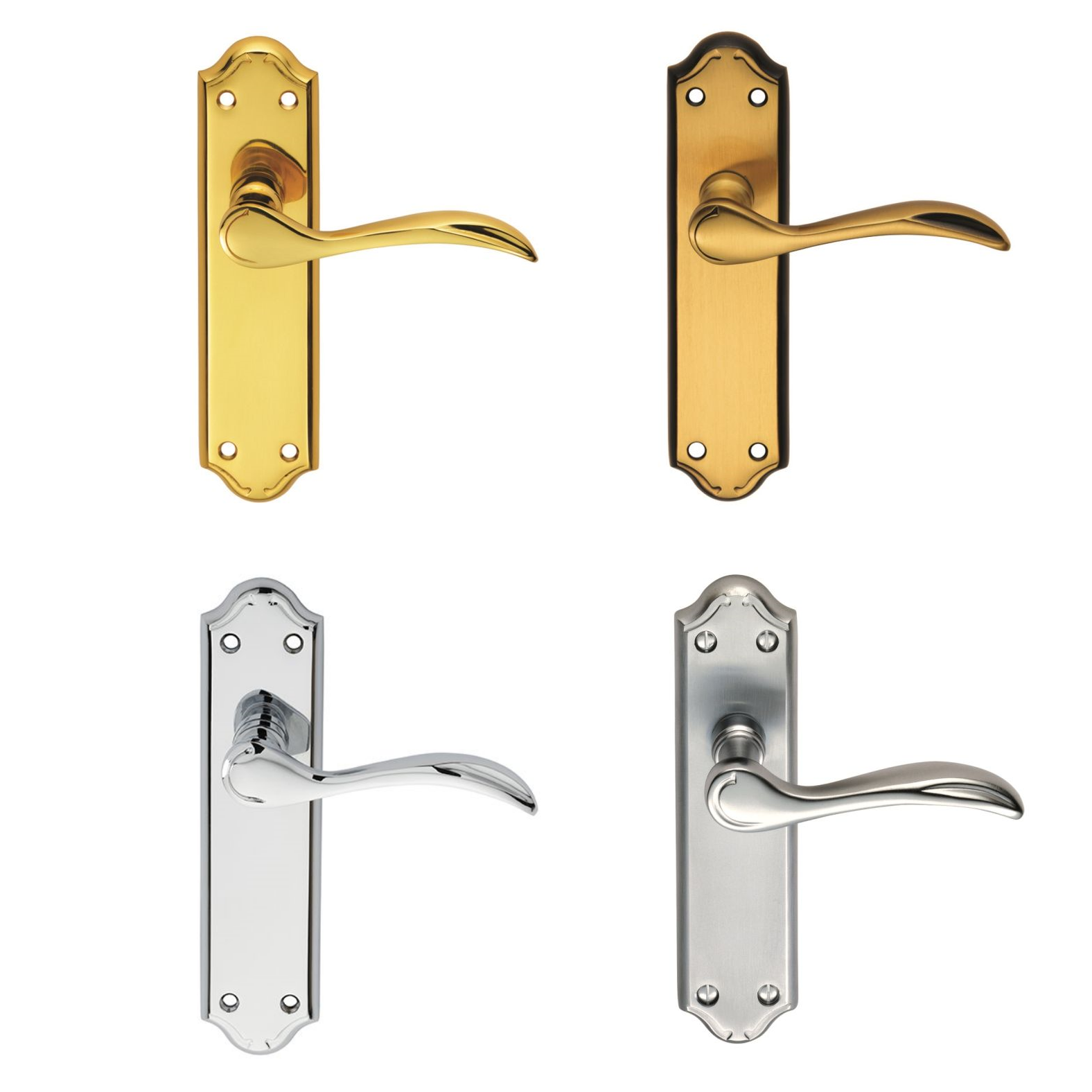 Madrid Latch Lever Handle On Backplate 8710