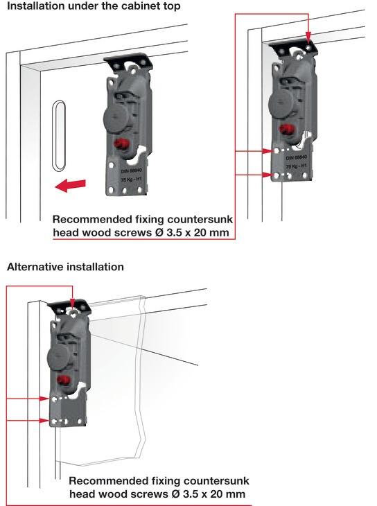 Concealed Hanger, Screw Mounting, Libra H1 Unhanded