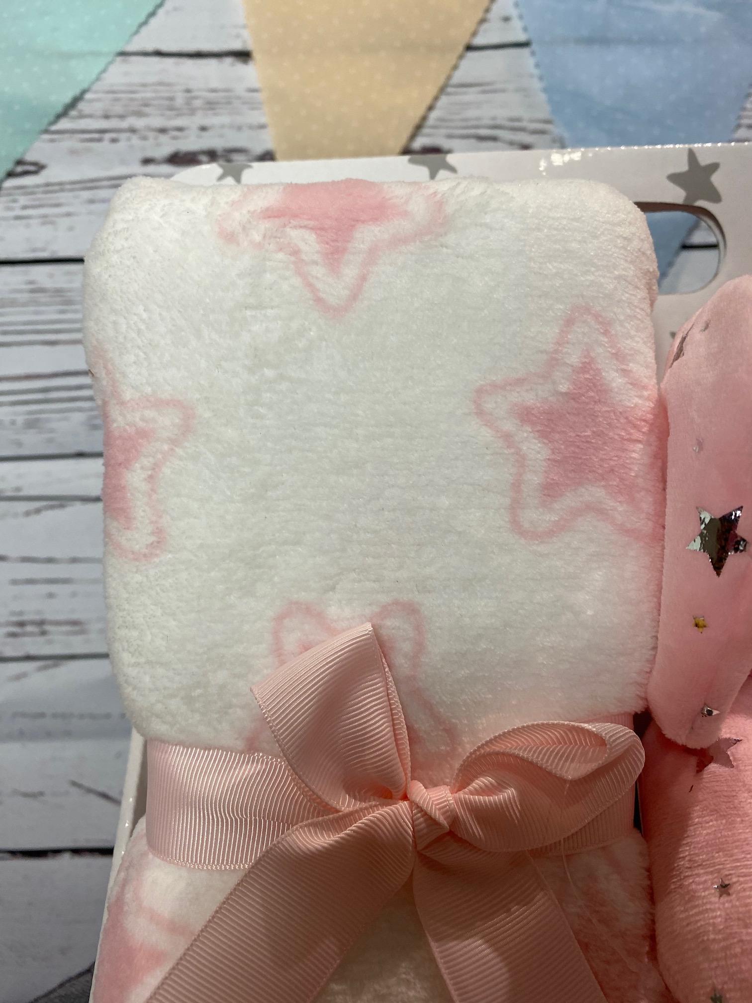 Elephant Star Blanket and Soft Toy (pink)