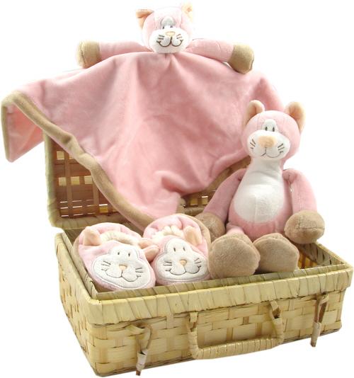Pat a Cake New Baby Gift Basket set (pink)