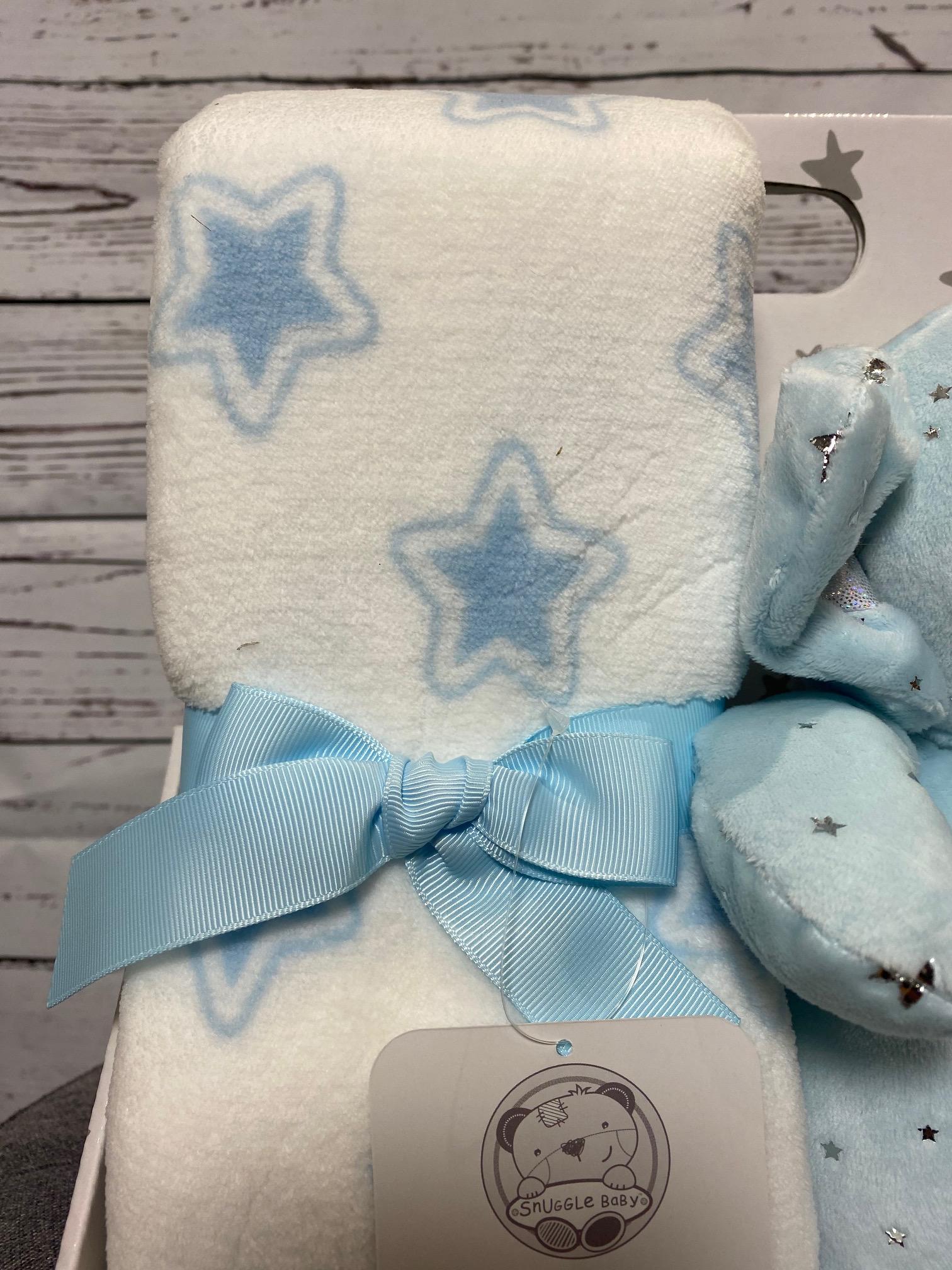 Elephant Star Blanket and Soft Toy (blue)