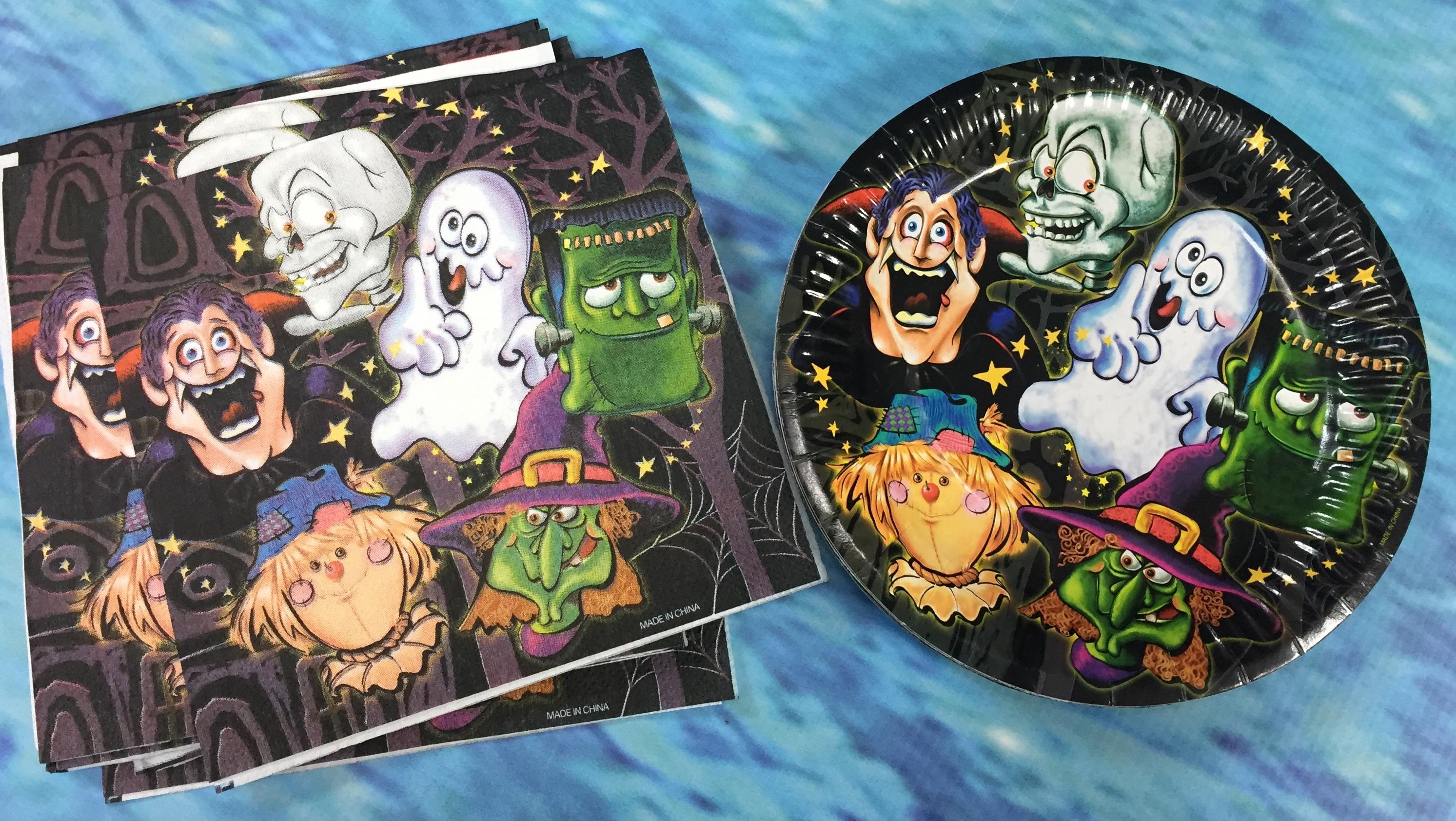 Halloween paper outlet plates and napkins