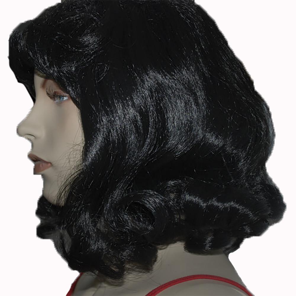 Fashion Wig Black Curly Synthetic Hair