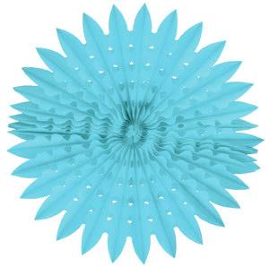 3 Teal 6 Tissue Paper Fans