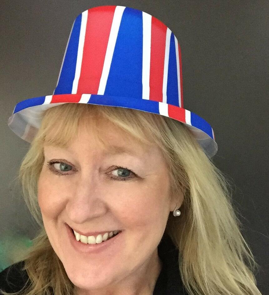 Union Jack PVC Topper Hat for Coronation Weekend 6th May 2023