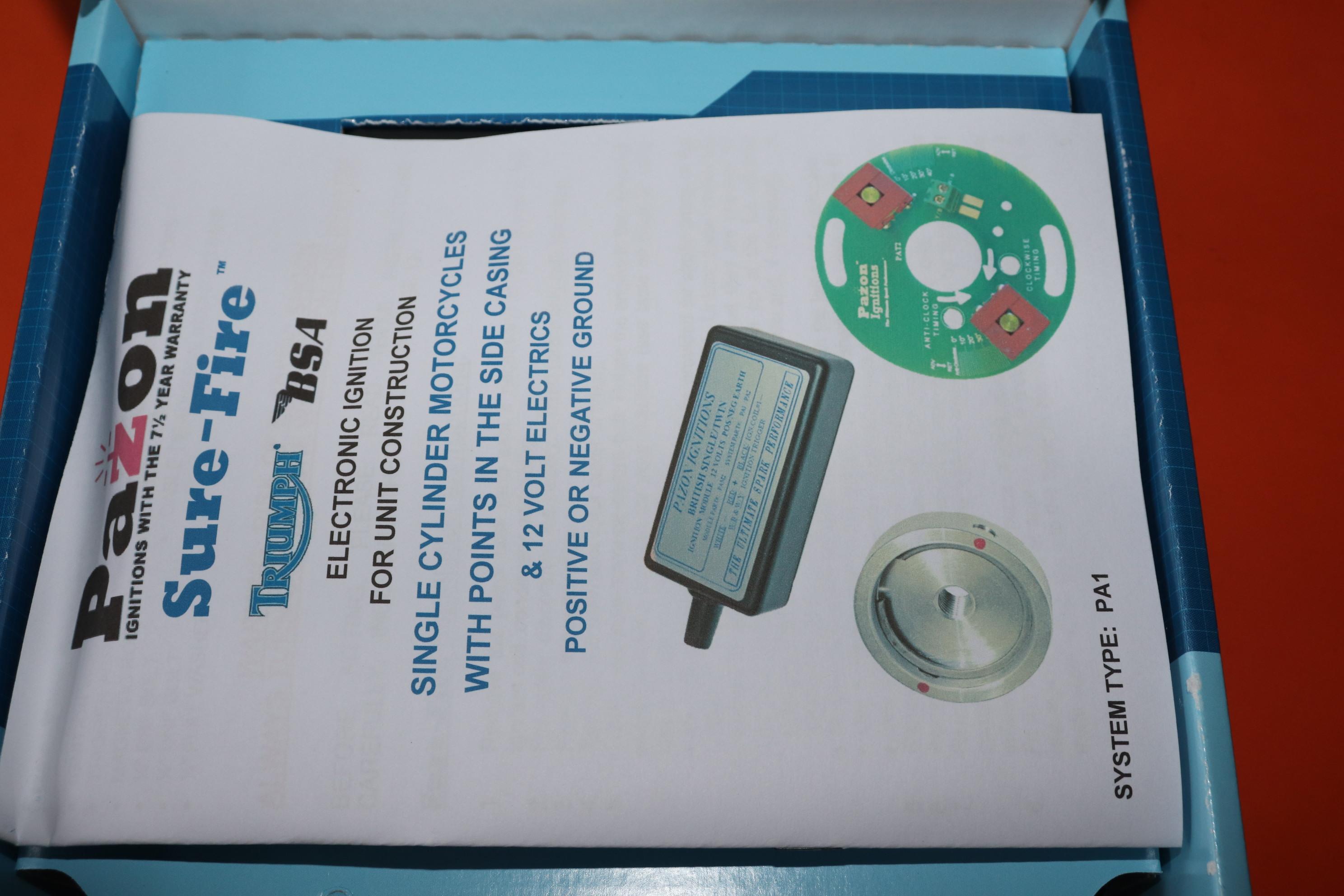 TRIUMPH BSA PAZON 12V SINGLE SIDE POINTS ELECTRONIC IGNITION