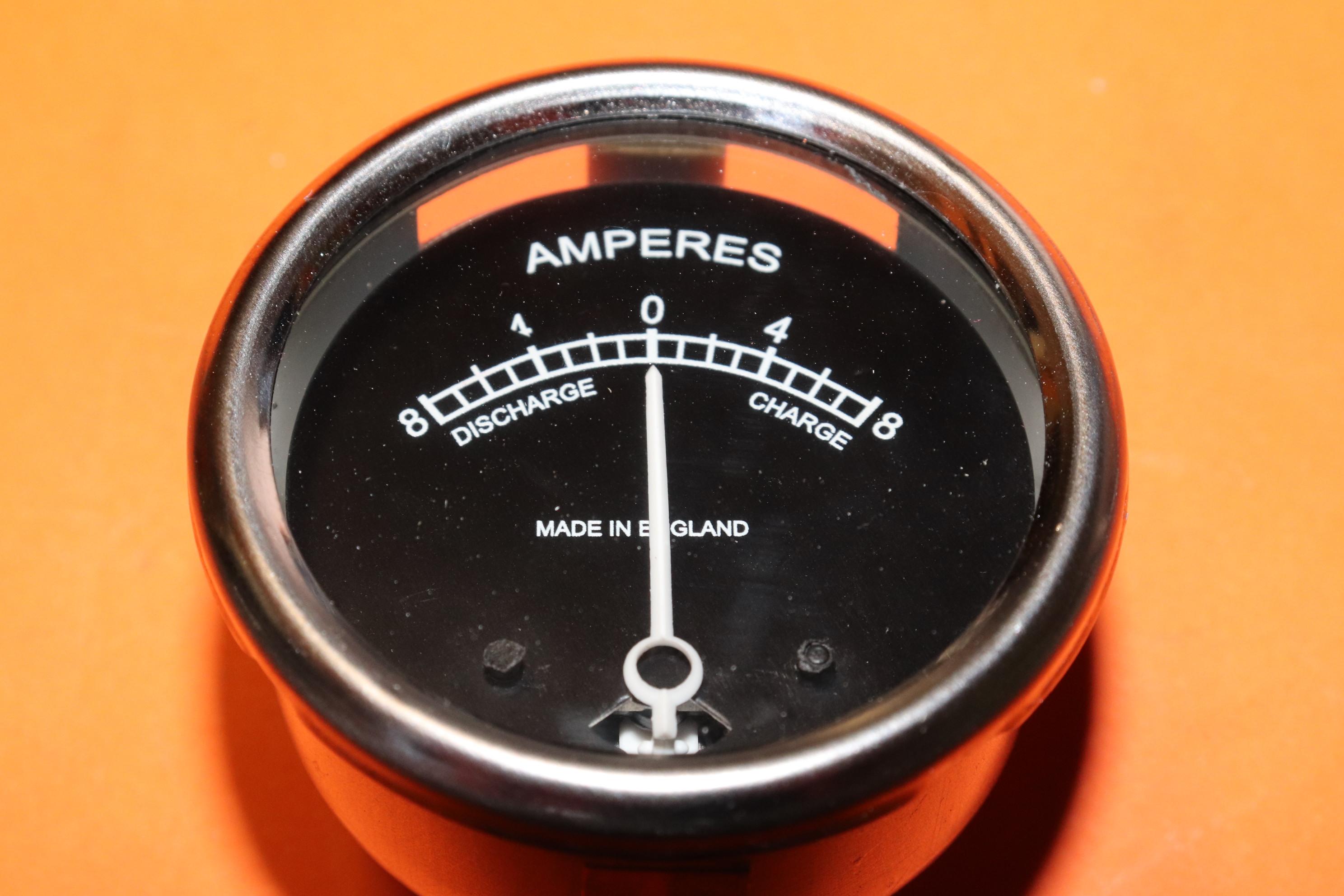 REPLICA LUCAS 6V 2" AMMETER WITH BACK CLAMP TRIUMPH NACELLE UK MADE